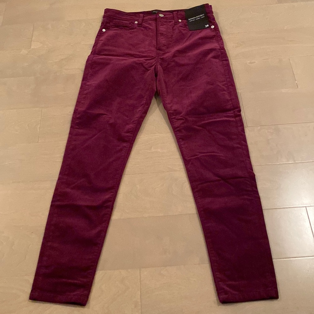 COPY - BNWT purple velvet banana republic high rise skinny ankle pant size 27